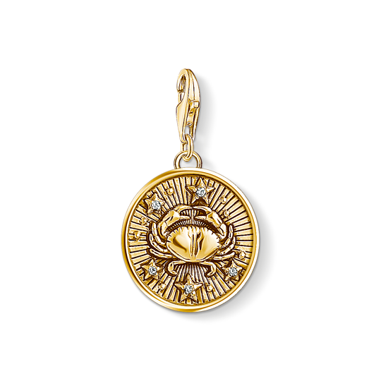 Thomas Sabo Anhänger Charm-Club Sternzeichen Krebs 925 Sterling Silber Vergoldet Gelbgold Zirkonia 1655-414-39 Thomas, Sabo, Anhänger, Charm-Club, Sternzeichen, Krebs, 925, Sterling, Silber, Vergoldet, Gelbgold, Zirkonia, 1655-414-39, Zubehor, Gold, Anhänger