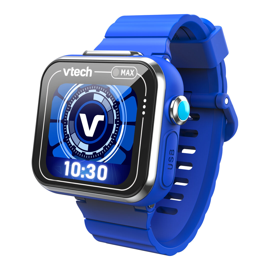 VTech_KidiZoom_Smart_Watch_MAX_blau_(80-531604), Armbanduhr, Arm, Person, Elektronik, Digitale Uhr