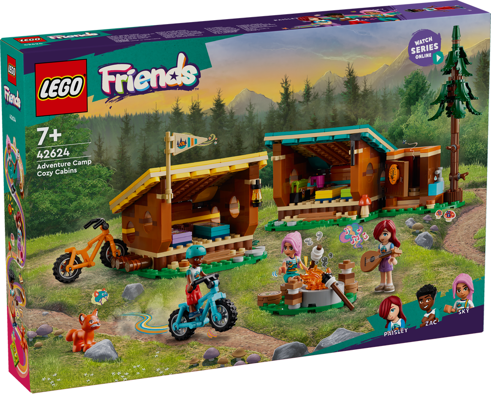 LEGO_42624_Friends_Gemütliche_Hütten_im_Abenteuercamp, Maschine, Rad, Im Freien, Person