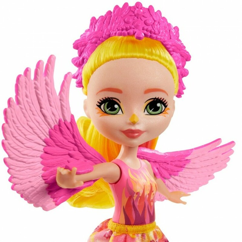 Enchantimals Royals Phoenix Puppe mit Phoenix-Vogelfreund und königlichem Outfit
