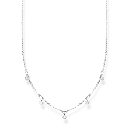 Thomas Sabo Kette Sterling Silver Weiße Steine Silber Länge 45 Cm Ke2071-051-14 Thomas, Sabo, Kette, Sterling, Silver, Weiße, Steine, Silber, Länge, 45, Cm, Ke2071-051-14, Zubehor, Schmuck, Halskette, Diamant, Edelstein