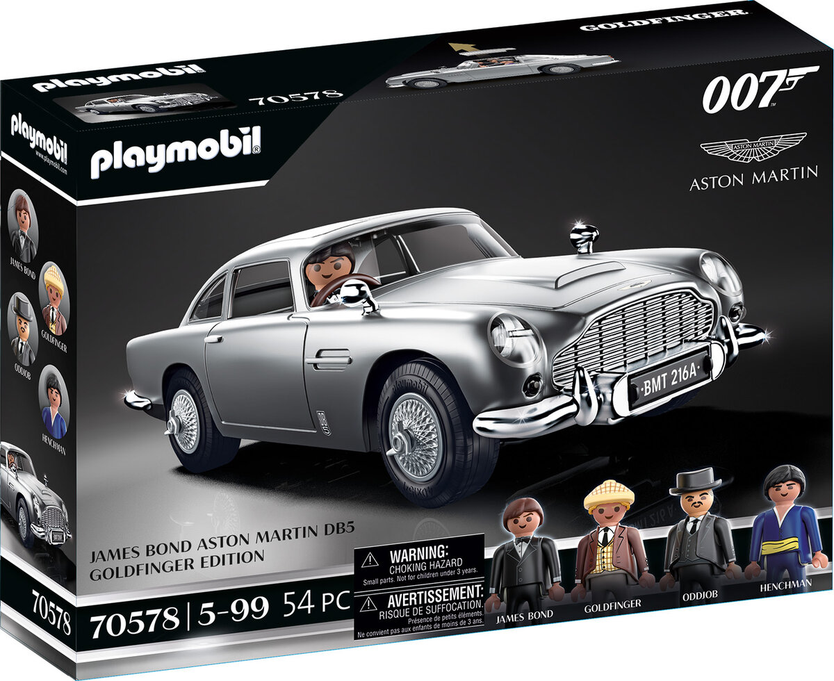 PLAYMOBIL_70578_James_Bond_Aston_Martin_DB5_-_Goldfinger_Edition, Werbung, Plakat, Auto, Leichtmetallfelge, Rad