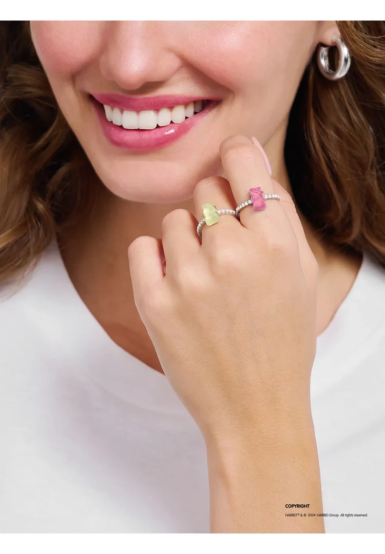 Thomas Sabo Ring Haribo Mit Mini Golbär Gr. 54 Gold Pink Silber TR2459-052-9-54