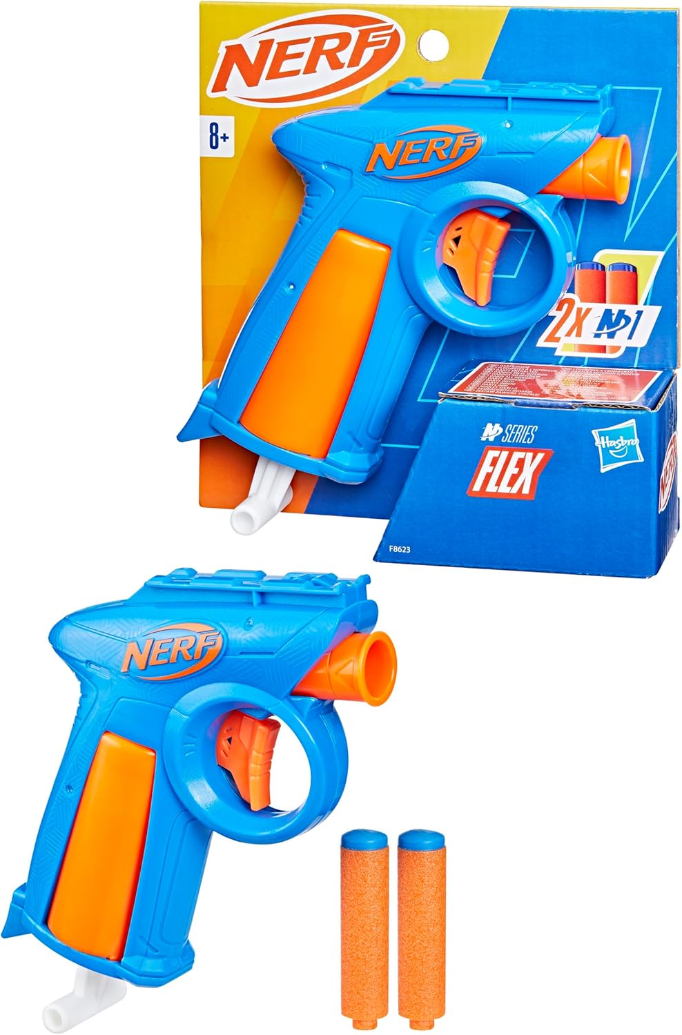 Nerf N Series Flex Dart-Blaster, 2 Nerf N1 Darts, nur kompatibel mit Nerf N Series Blastern Nerf, N, Series, Flex, Dart-Blaster, 2, Nerf, N1, Darts, nur, kompatibel, mit, Nerf, N, Series, Blastern