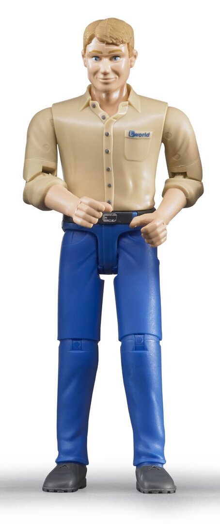 Bruder_60006_Bworld_Mann,_Heller_Hauttyp,_Blaue_Hose, Erwachsener, Männlich, Mann, Person, Figur