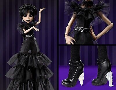 Monster, High, x, Wednesday, Raven, Dress, Doll