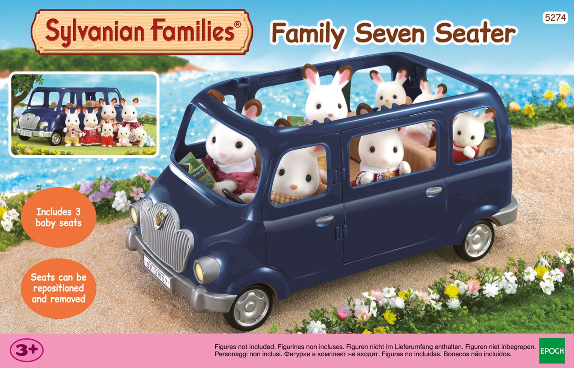 Sylvanian Families 5274 Familien-Siebensitzer Sylvanian, Families, 5274, Familien-Siebensitzer, Rad, Wohnwagen, Auto