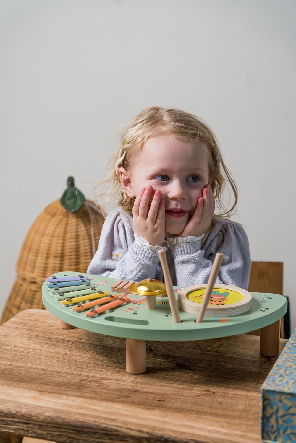 Dantoy 4776 Musikstation - Holzspielset in Geschenkbox, 3-teilig