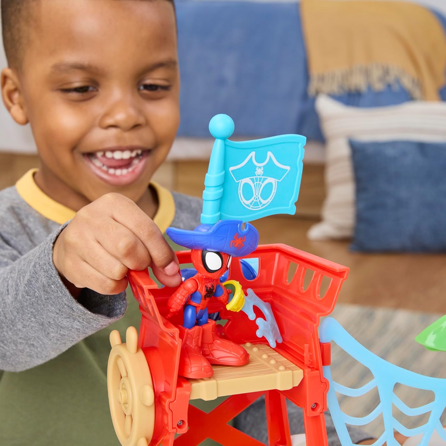 Marvel Spidey und Seine Super-Freunde Water-Webs Spidey Insel Spielset mit 2 Figuren