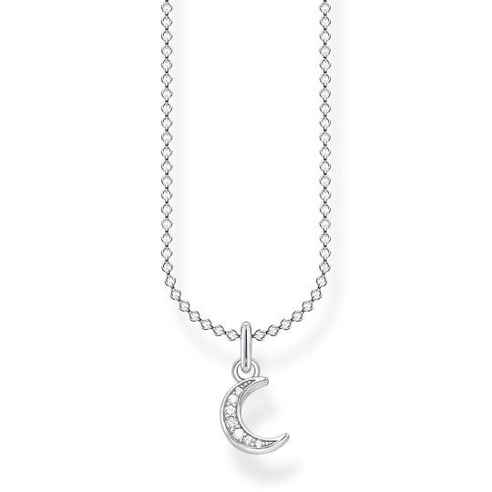Thomas Sabo Kette Mond Pave Silber Länge 45 Cm Ke2050-051-14 Thomas, Sabo, Kette, Mond, Pave, Silber, Länge, 45, Cm, Ke2050-051-14, Zubehor, Schmuck, Halskette, Diamant, Edelstein