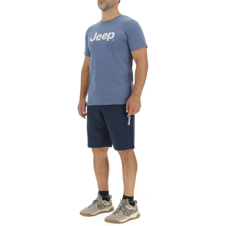 JEEP Herren T-Shirt O103218IN - Indigo mit großem Jeep-Logo GR. XXL