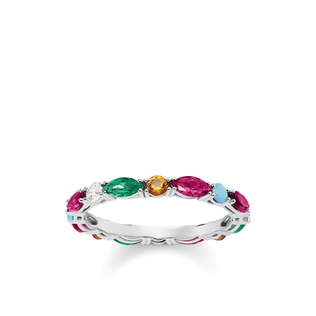 Thomas Sabo Ring Mehrfarbig Gr. 54 Tr2185-477-7-54 Thomas, Sabo, Ring, Mehrfarbig, Gr., 54, Tr2185-477-7-54, Zubehor, Schmuck, Armreif, Edelstein, Ring