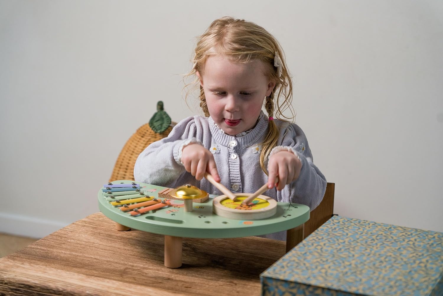 Dantoy 4776 Musikstation - Holzspielset in Geschenkbox, 3-teilig