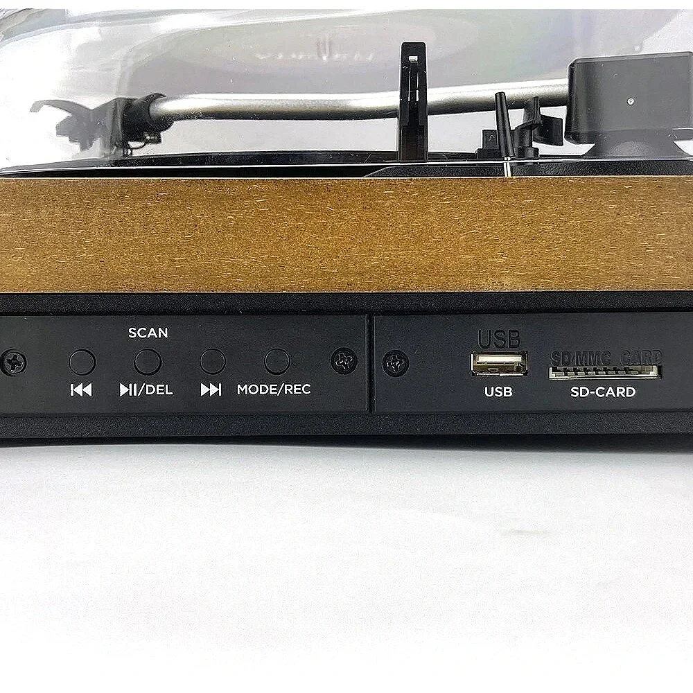Aiwa GBTUR-120WD Plattenspieler und Digitalisierer aus Holz