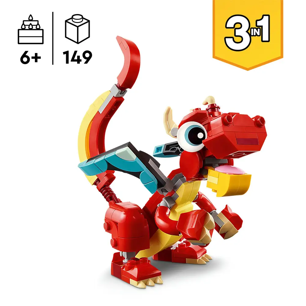 LEGO® Creator 3 in 1 Roter Drache 31145