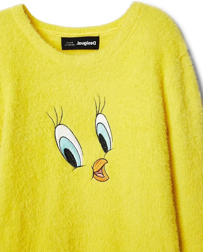 Desigual Mädchen Pullover - Gelb mit Tweety-Motiv 22WGJF018022/5