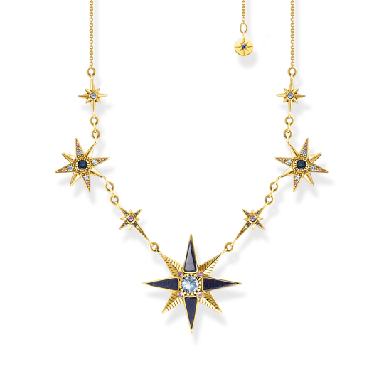 Thomas Sabo Kette Royalty Sterne Gold Länge 45 Cm Thomas, Sabo, Kette, Royalty, Sterne, Gold, Länge, 45, Cm, Zubehor, Schmuck, Halskette, Diamant, Edelstein