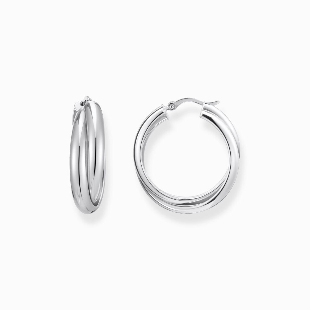 Thomas Sabo Ohrhänger Creolen Verschlungenes Design Silber CR738-001-21 Thomas, Sabo, Ohrhänger, Creolen, Verschlungenes, Design, Silber, CR738-001-21, Zubehor, Ohrring, Schmuck, Silber, Platin
