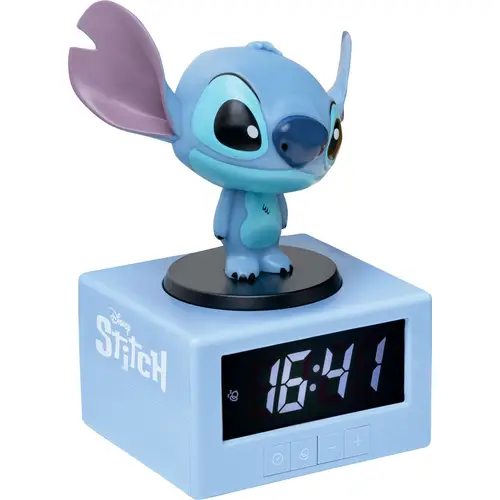 Stitch Icon Wecker Blauer Stitch-Charakterwecker mit digitaler Anzeige