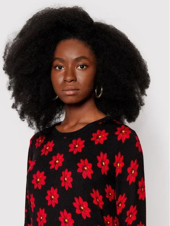 Desigual Damen Pullover „Nicaragua“ - Schwarz mit roten Punkten 21WWJF823001 GR. M