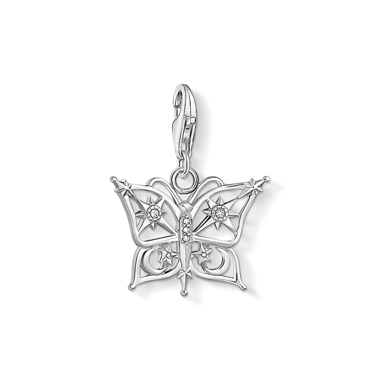 Thomas Sabo Anhänger Charm-Club Schmetterling Stern Und Mond Silber Thomas, Sabo, Anhänger, Charm-Club, Schmetterling, Stern, Und, Mond, Silber, Zubehor, Ohrring, Schmuck, Anhänger