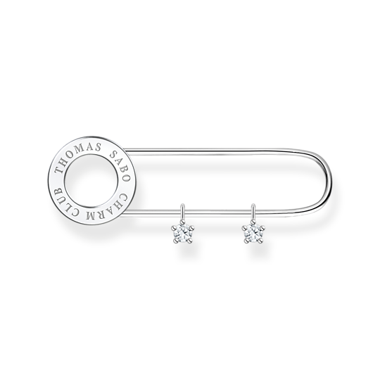 Thomas Sabo Brosche Weiße Steine Silber Thomas, Sabo, Brosche, Weiße, Steine, Silber, Rauchrohr