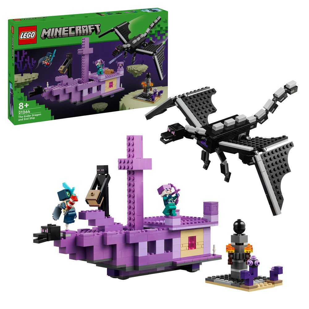 LEGO_21264_Minecraft_Der_Enderdrache_und_das_Endschiff, Spielzeug