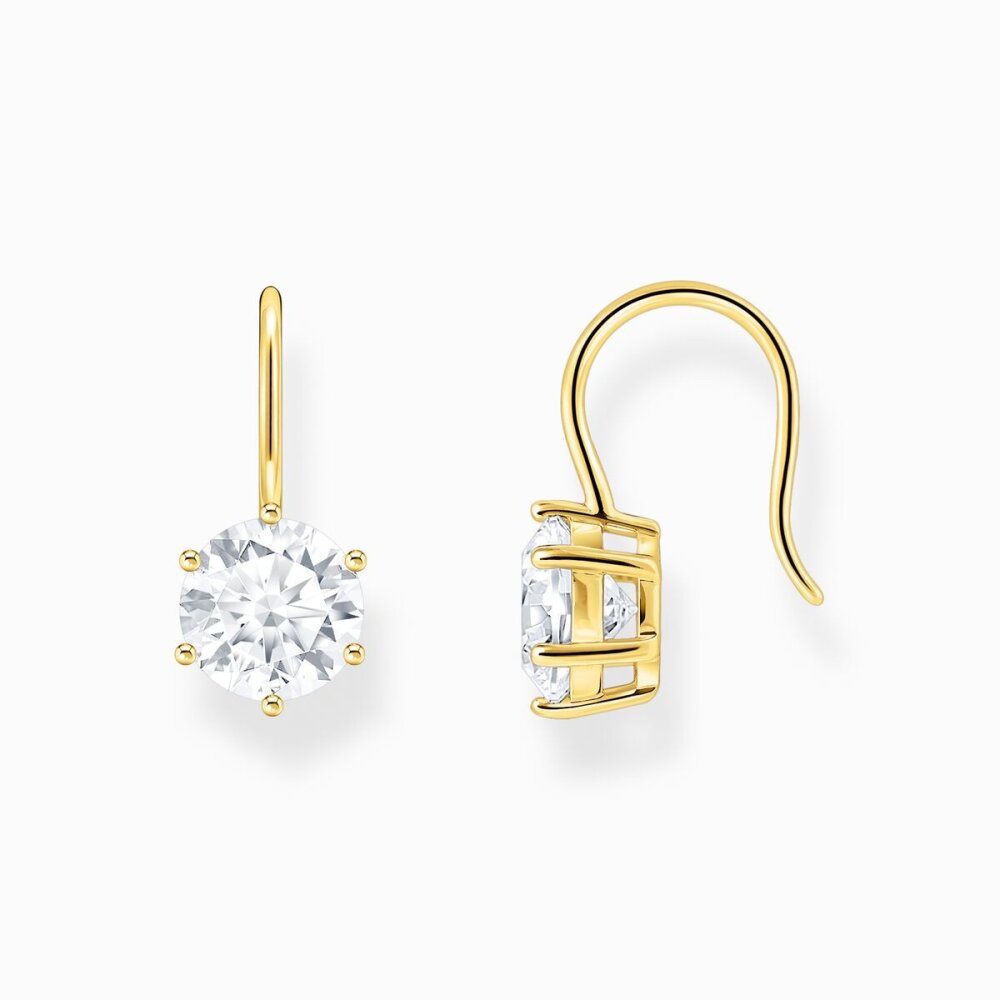 Thomas Sabo Ohrhänger Zirkonia Weiß Vergoldet H2287-414-14 Thomas, Sabo, Ohrhänger, Zirkonia, Weiß, Vergoldet, H2287-414-14, Zubehor, Ohrring, Schmuck