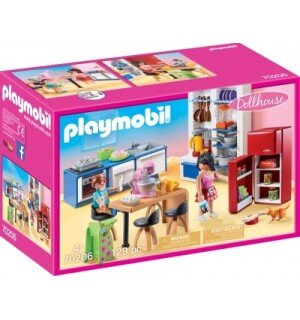 PLAYMOBIL_70206_Famielienküche, Kind, Weiblich, Mädchen, Person, Schreibtisch