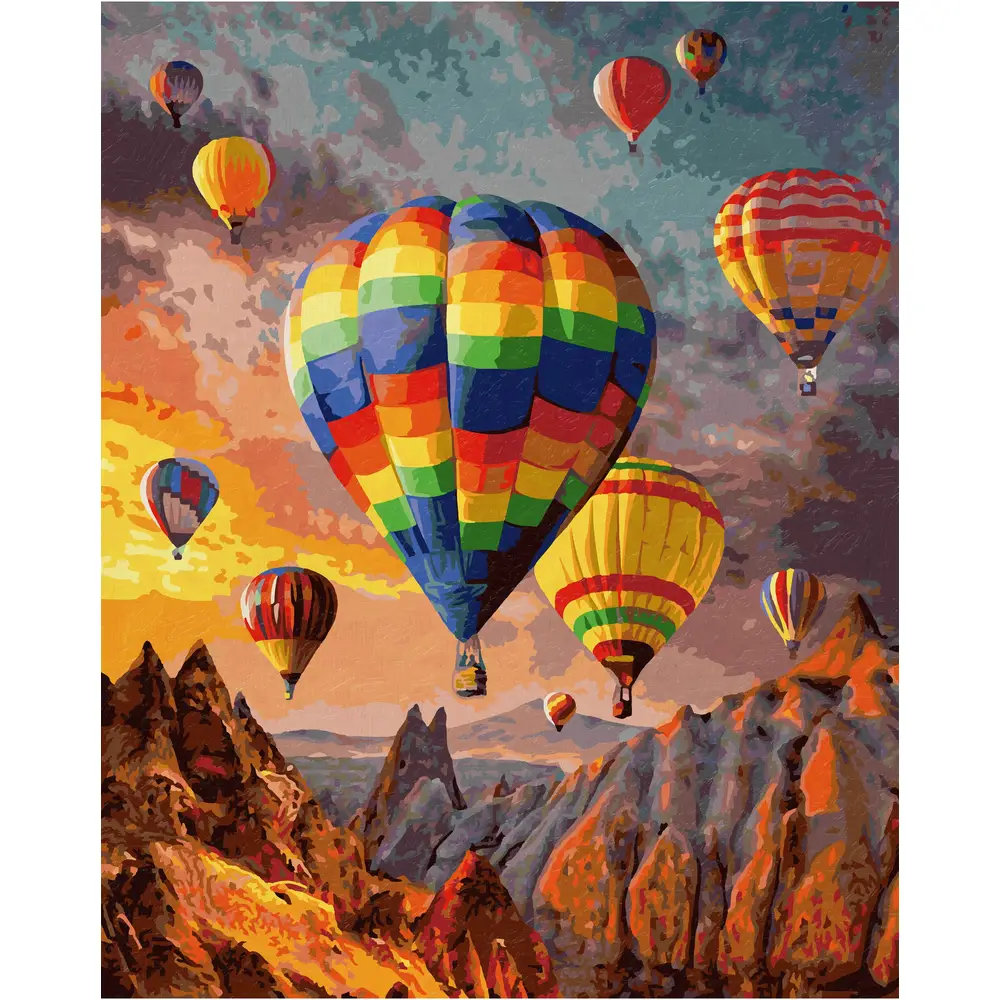Malen nach Zahlen - Heißluftballons