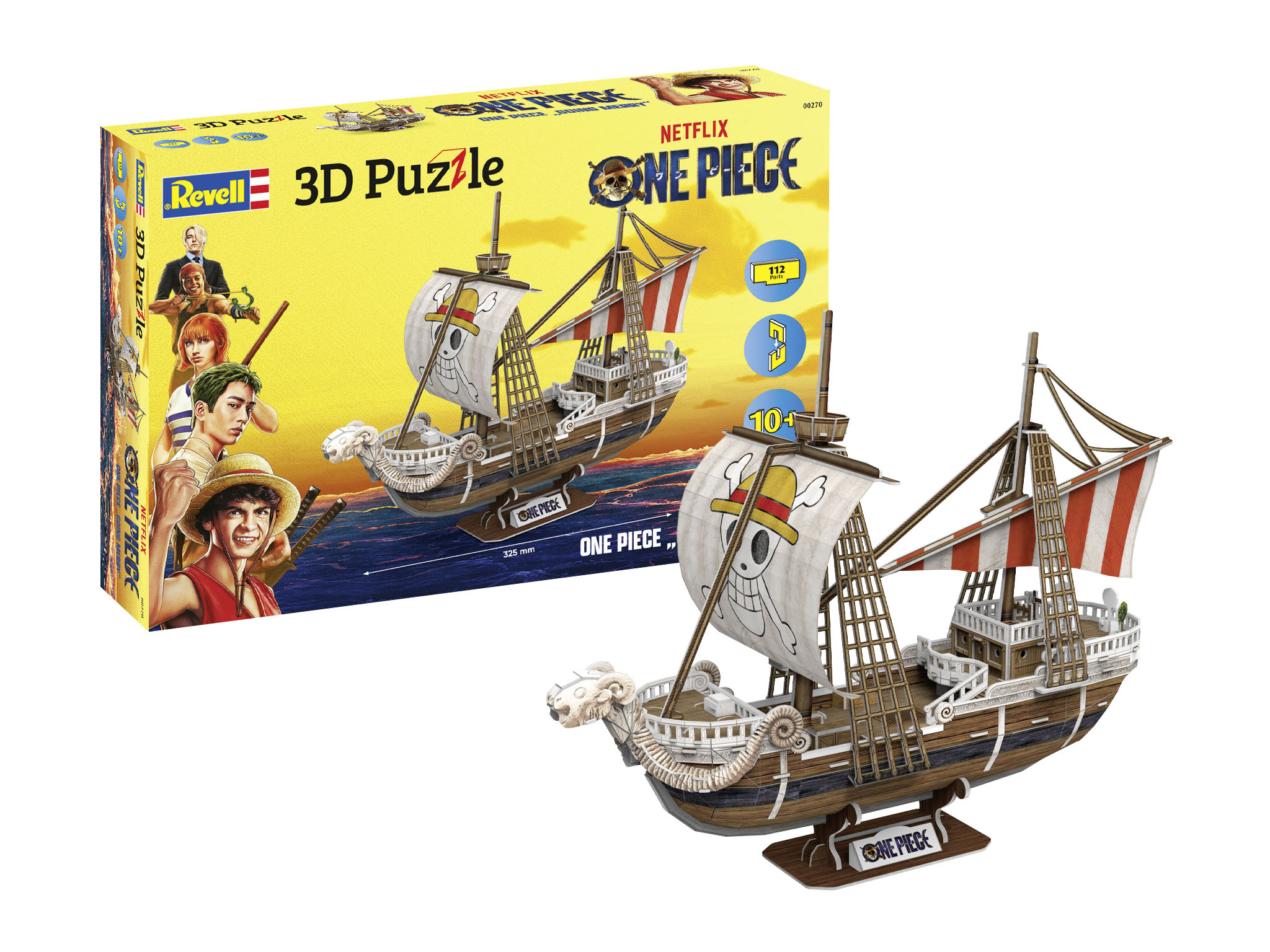 Revell 00270 One Piece Flying Lamb / Going Merry 3D Puzzle Erwachsener, Weiblich, Person, Frau, Boot