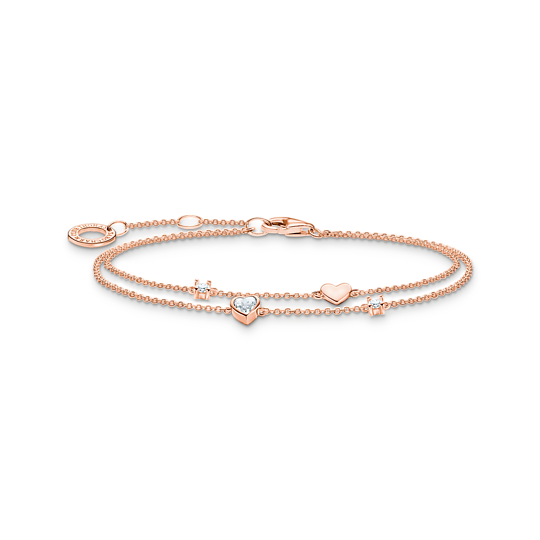 Thomas Sabo Armband Mit Herzen Und Weiße Steine Rosegold Länge 19 Cm Thomas, Sabo, Armband, Mit, Herzen, Und, Weiße, Steine, Rosegold, Länge, 19, Cm, Zubehor, Armreif, Schmuck, Halskette