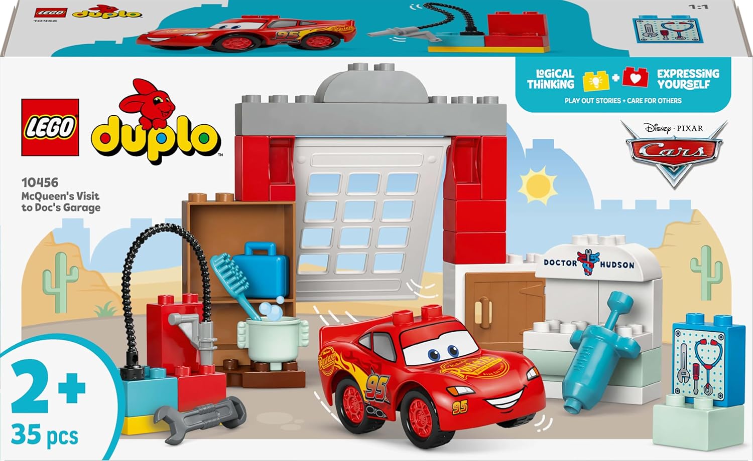 LEGO® DUPLO McQueens Besuch in Docs Werkstatt 10456 Garage, Drinnen, Auto, Zahnbürste, Rad