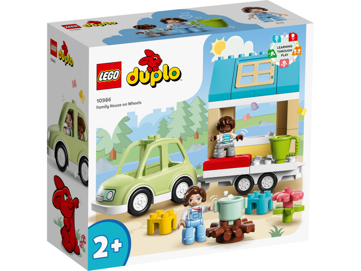 LEGO, DUPLO, Zuhause, auf, Rädern, 10986Person, Auto, Transport, Fahrzeug