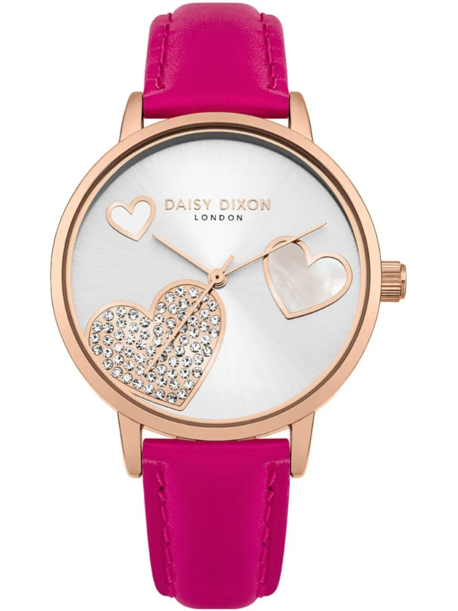 Daisy Dixon „Hollie“ DD076PRG - Damenuhr, 35 mm, Roségold, Leder Daisy Dixon „Hollie“ DD076PRG - Damenuhr, 35 mm, Roségold, Leder