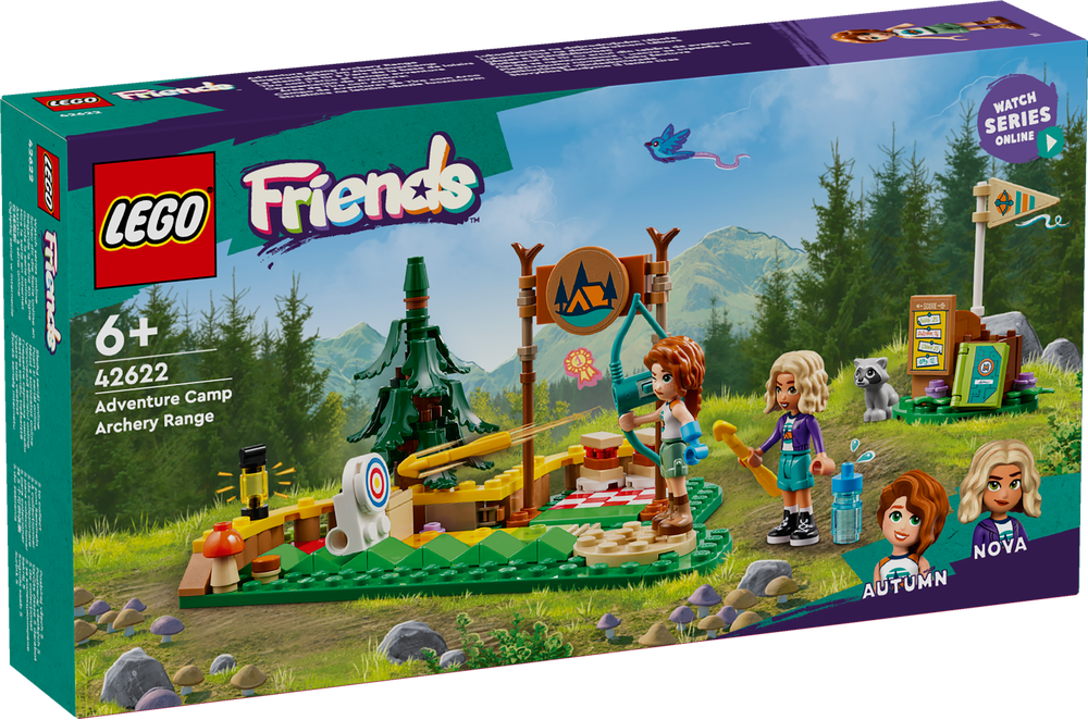 LEGO 42622 Friends Bogenschießen im Abenteuercamp LEGO, 42622, Friends, Bogenschießen, im, Abenteuercamp, Spielbereich, Puppe, Person, Draußen, Gesicht