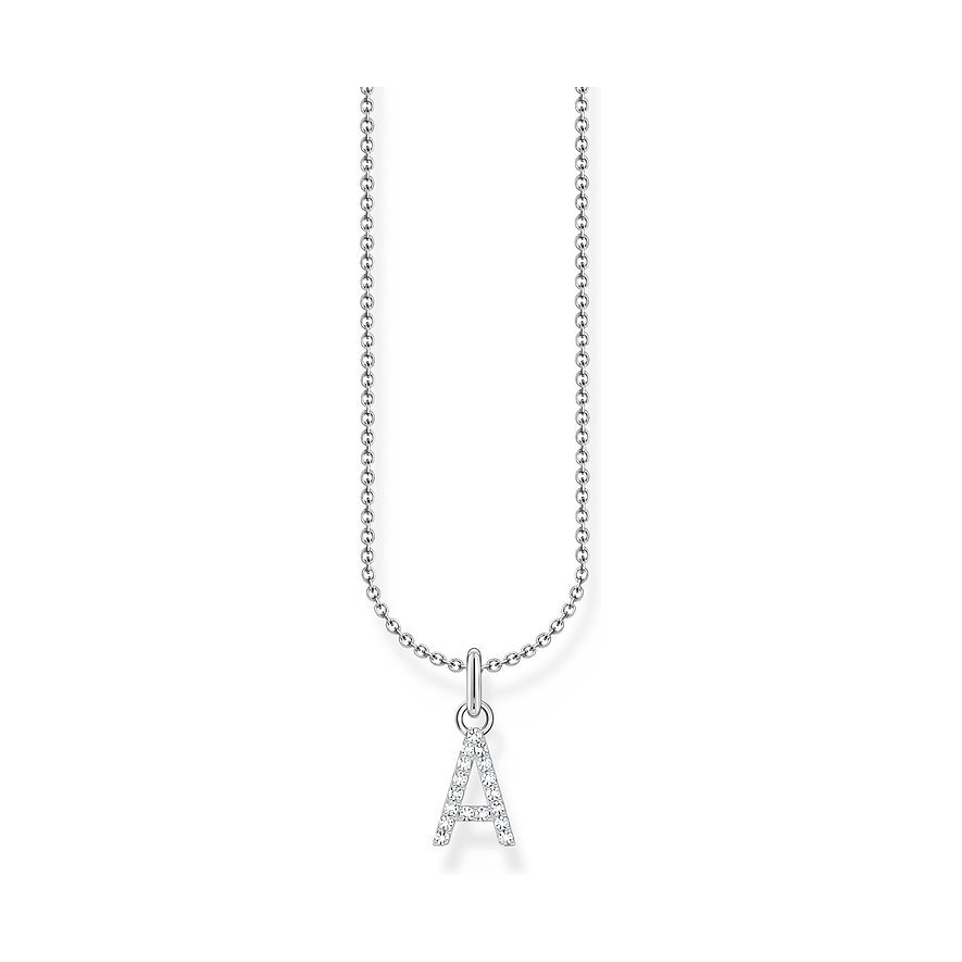 Thomas Sabo Kette Mit Anhänger Buchstabe A Länge 45 Cm Silber KE2240-051-14-L45V Thomas, Sabo, Kette, Mit, Anhänger, Buchstabe, A, Länge, 45, Cm, Silber, KE2240-051-14-L45V, Zubehor, Schmuck, Halskette, Diamant, Anhänger
