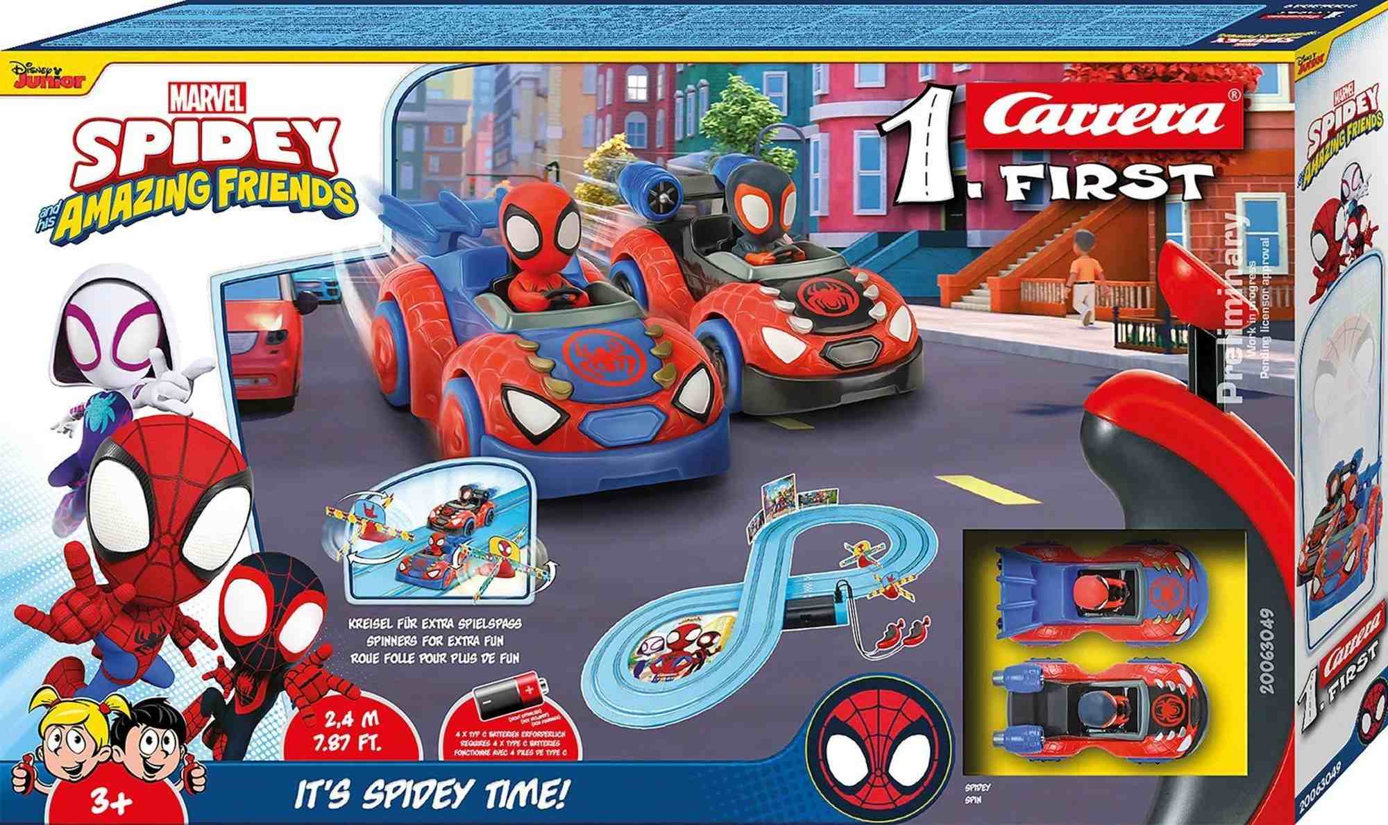 Carrera 20063049 – FIRST Spidey "It’s Spidey Time!" Rennbahn ab 3 Jahren