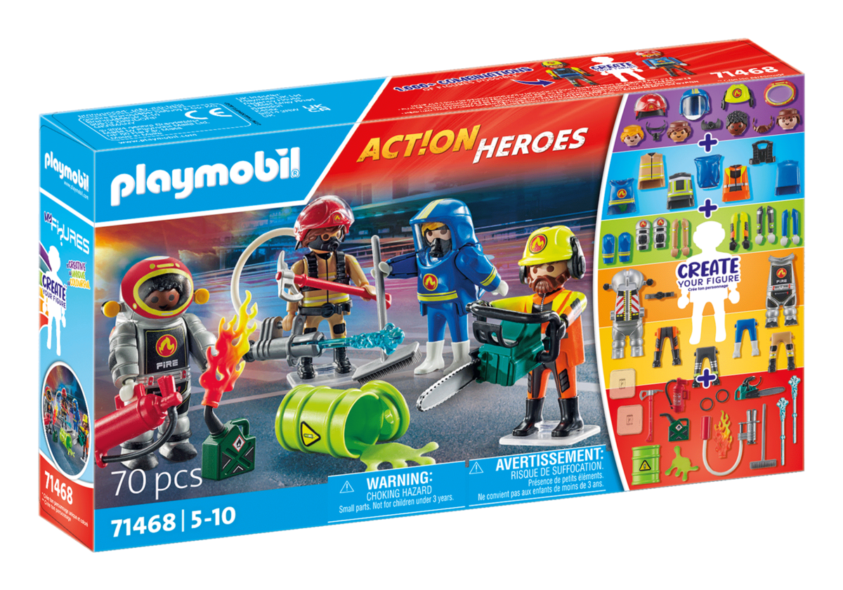 PLAYMOBIL_71468_My_Figures_Feuerwehr, Spielzeug, Roboter