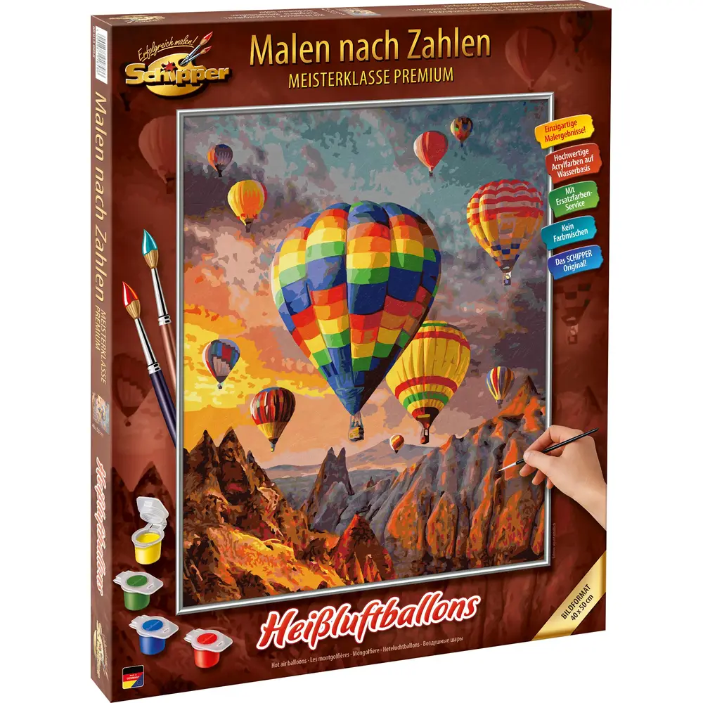 Malen nach Zahlen - Heißluftballons Malen nach Zahlen - Heißluftballons