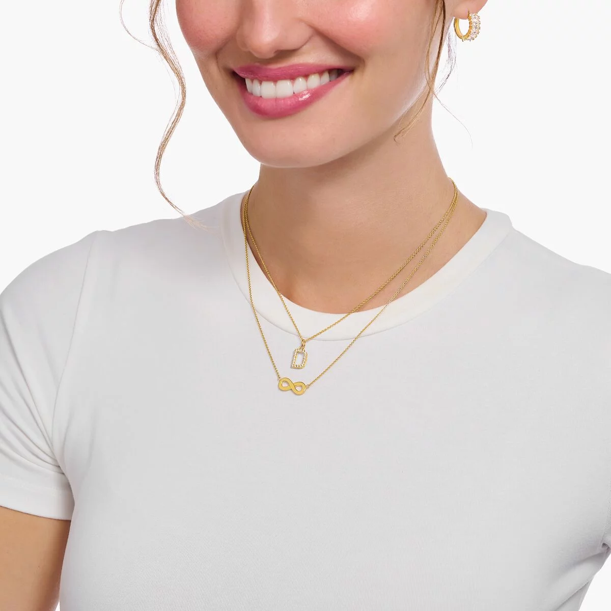 Thomas Sabo Kette Mit Anhänger Buchstabe D Länge 45 Cm Vergoldet KE2243-414-14-L45V Thomas Sabo Kette Mit Anhänger Buchstabe D Länge 45 Cm Vergoldet KE2243-414-14-L45V