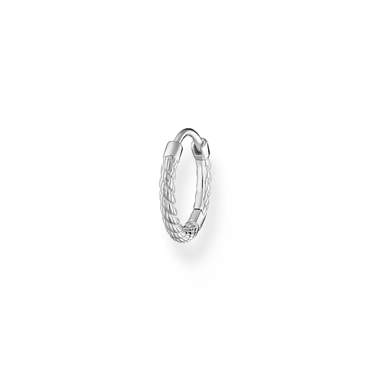 Thomas Sabo Ohrringe Einzel Creole Seil Silber Thomas, Sabo, Ohrringe, Einzel, Creole, Seil, Silber, Zubehor, Diamant, Edelstein, Schmuck, Ohrring