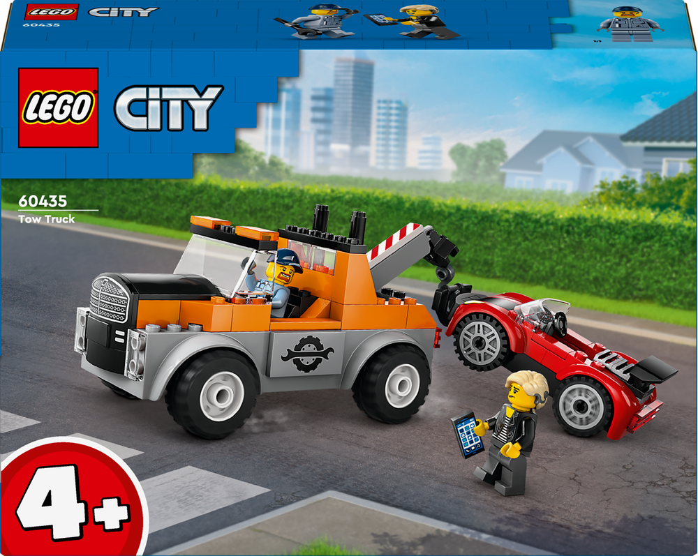 LEGO_60435_City_Abschleppwagen_mit_Sportauto, Maschine, Rad, Spielzeug, Abschleppwagen, Flugzeug