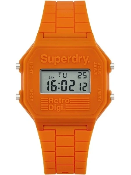 Superdry „Retro“ SYG201O - Unisex-Digitaluhr, 42 mm, Orange Superdry „Retro“ SYG201O - Unisex-Digitaluhr, 42 mm, Orange