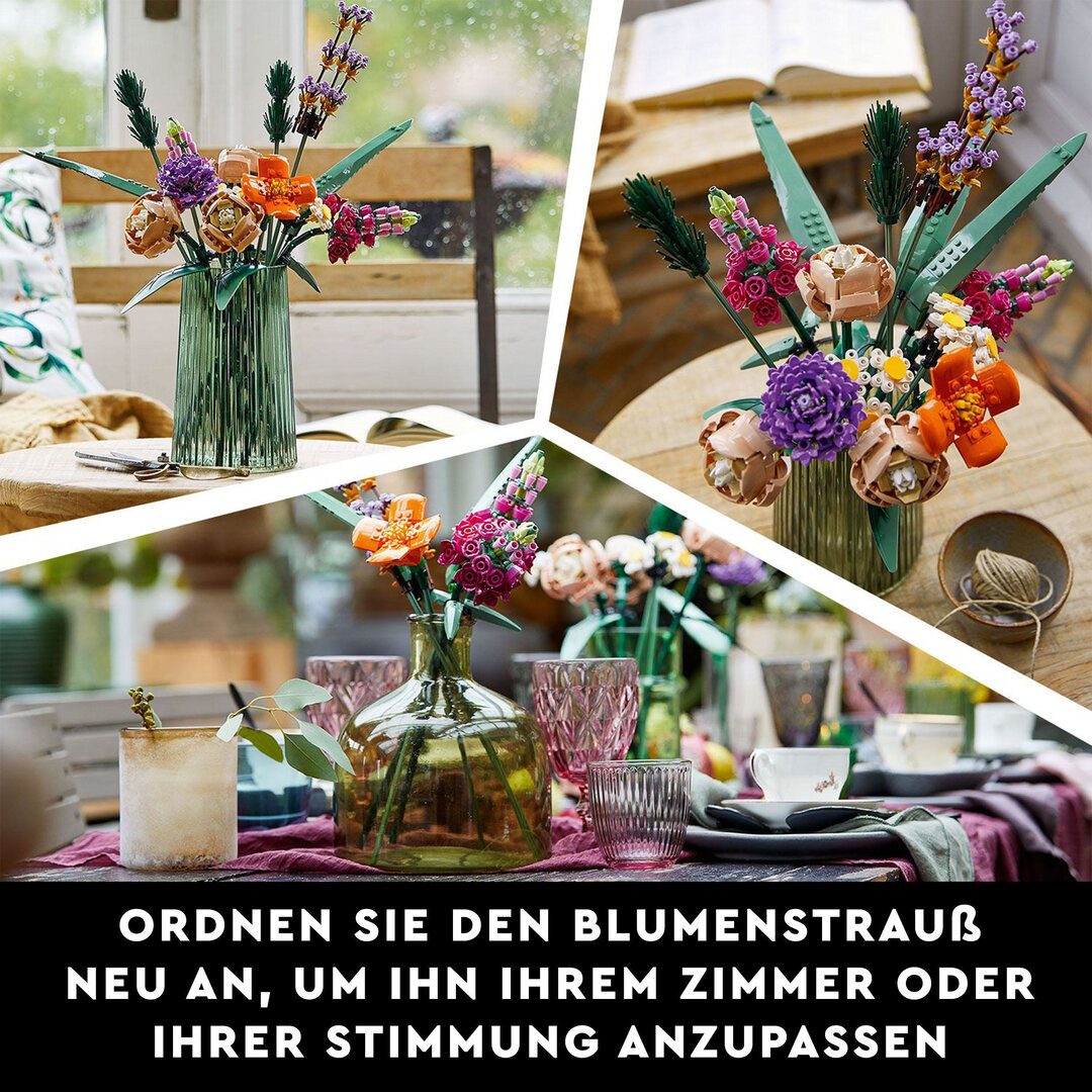 Blume, Blumen-Arrangement, Florales Design, Blumenstrauß, Glas