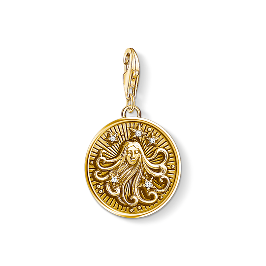 Thomas Sabo Anhänger Charm-Club Sternzeichen Jungfrau 925 Sterling Silber Vergoldet Gelbgold Zirkonia 1657-414-39 Thomas, Sabo, Anhänger, Charm-Club, Sternzeichen, Jungfrau, 925, Sterling, Silber, Vergoldet, Gelbgold, Zirkonia, 1657-414-39, Zubehor, Gold, Anhänger, Schmuck, Medaillon