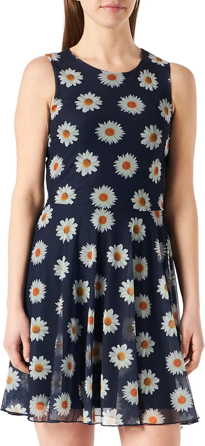 Desigual Damen Kleid „Nachavip“ - Dunkelblau mit Blumen 22SWVK48 GR. L