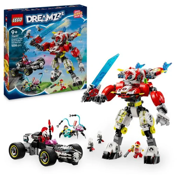 LEGO® DREAMZzz™ 71497 Coopers Tiger-Mech und Zeros Hot Rod Auto