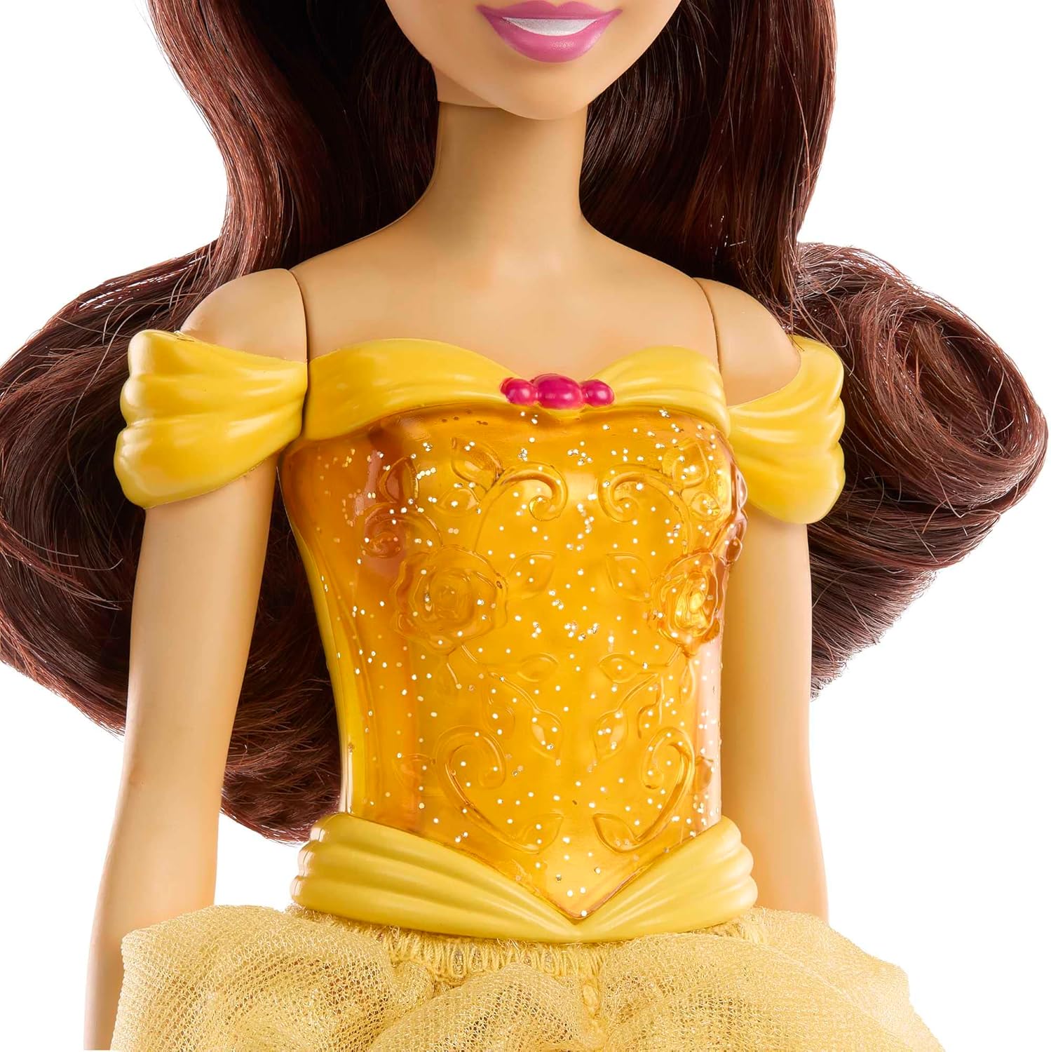 Disney Princess Belle Modepuppe Glitzer-Outfit & Styling-Spaß HLW11 Puppe, Spielzeug, Erwachsener, Person, Frau