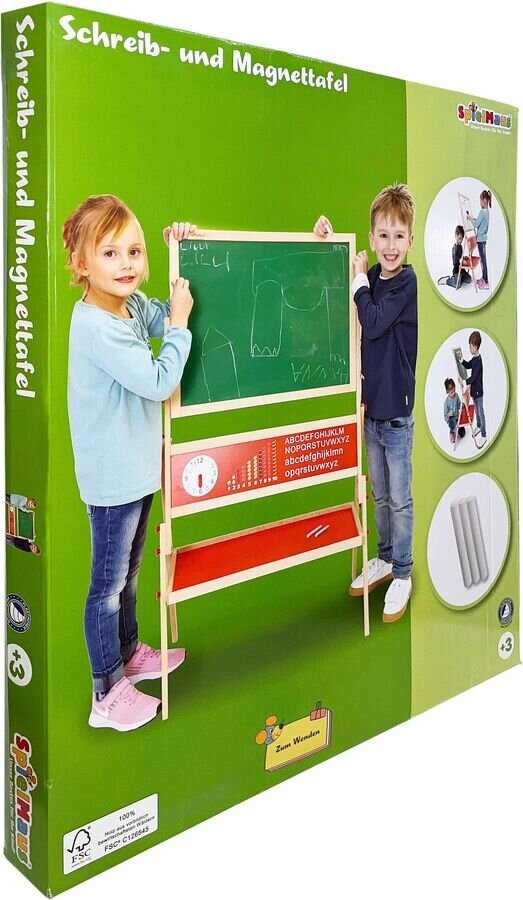 SpielMaus Holz Schreibund Magnettafel, inkleide Kreide Tafel, Junge, Kind, Männlich, Person